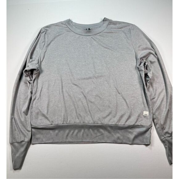 Vuori Long Sleeve Halo Crew Dream Knit Pale Grey Heather Size Large Long Sleeve - Picture 6 of 10